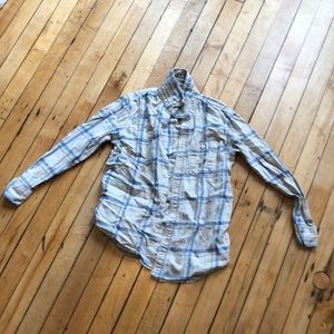 Gap kid plaid button down size 10
